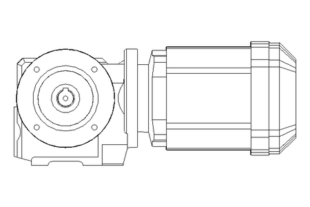 Worm gear motor 0.37kW 76 1/min