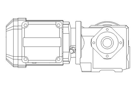 Schneckengetriebemotor 0,37kW 76 1/min