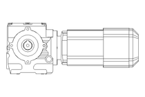 Worm gear motor 0.55kW 19 1/min