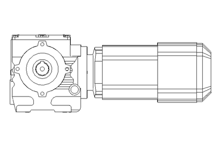 Worm gear motor 0.55kW 19 1/min