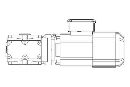 Worm gear motor 0.55kW 19 1/min