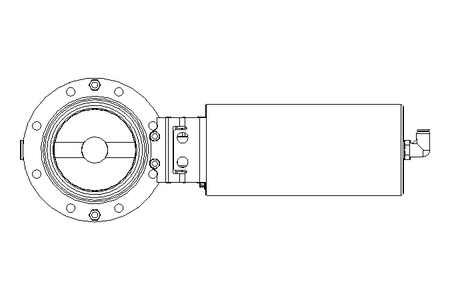 Butterfly valve B DN080 OVO NC E D26