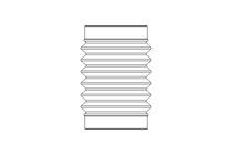 Faltenbalg 114,3×2 6 Wellen