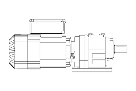 Motoréd. à entraînem.cyl. 0,37kW 38