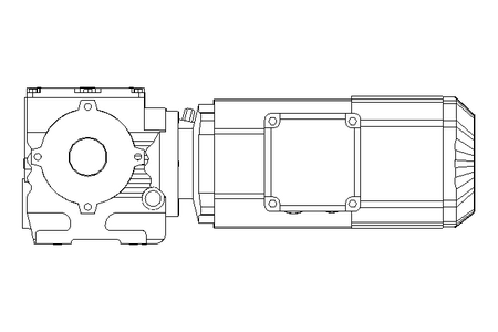 螺杆齿轮速电机 0,55kW 19 1/min