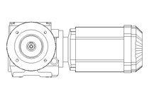 Worm gear motor 0.55kW 50 1/min