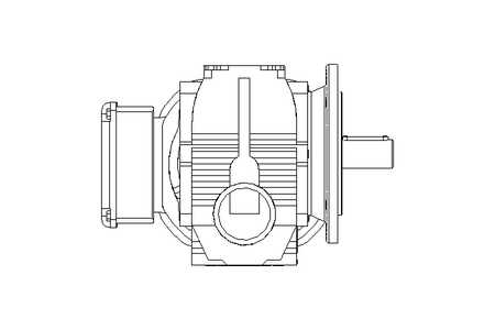 Worm gear motor 0.55kW 50 1/min