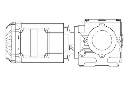 Worm gear motor 0.55kW 50 1/min