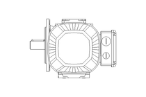 Worm gear motor 0.55kW 50 1/min