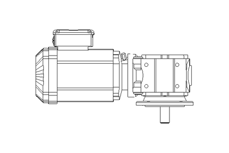 Worm gear motor 0.55kW 50 1/min