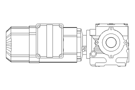 Worm gear motor 0.55kW 50 1/min