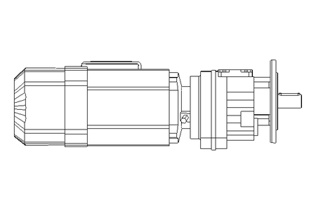 Stirnradgetriebemotor 0,55kW 50 1/min