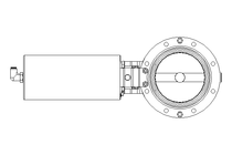 Butterfly valve B DN100 OVO NC E D20