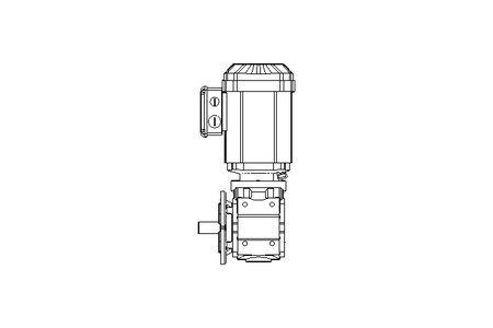 螺杆齿轮速电机 0,55kW 72 1/min