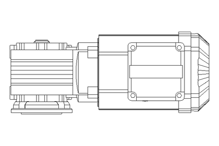 Moteur réducteur 0,55kW 88 1/min