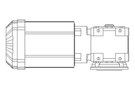 Moteur réducteur 0,55kW 88 1/min