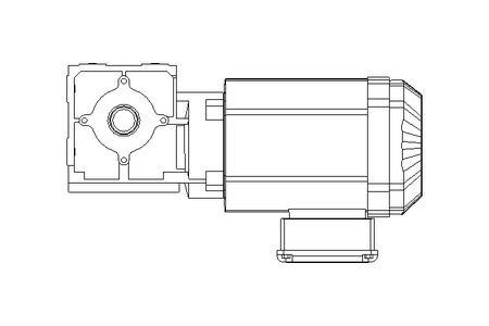 Moteur réducteur 0,55kW 88 1/min