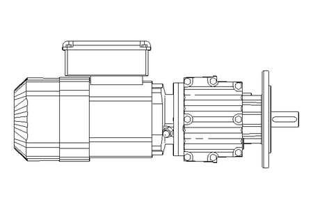 Spur gear motor 0.37kW 169 1/min