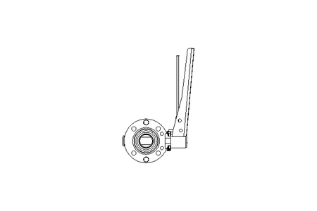 Butterfly valve B DN025 OVO MA H