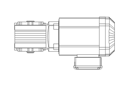 Right-angle geared motor 0.55kW 50 1/min