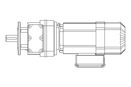 Spur gear motor 0.55kW 48 1/min