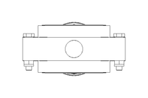 Butterfly valve B DN050 OVO NC H D16