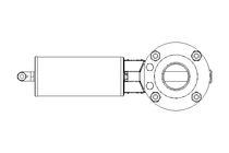 Scheibenventil B DN040 WVW NC H