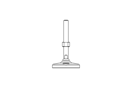 Pied articulé D=100 H=174 20000N M16