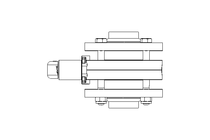 Válvula de mariposa B OD1.5 FVF MA E
