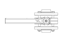 Butterfly valve B OD1.5 FVF MA E