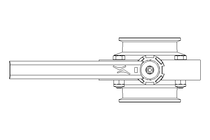 Butterfly valve B OD2.5 CVC MA E