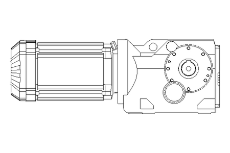 Bevel gear motor 0.75kW 25 1/min