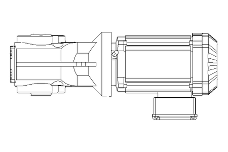 Bevel gear motor 0.75kW 25 1/min