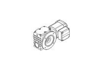 Worm gear motor 0.37kW 20 1/min