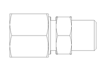 管道螺栓紧固装置 LL 8 R1/8" St-Zn gelbchr.