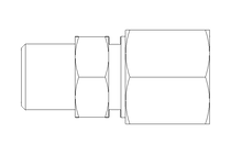 Conector roscado p/ tubos LL 8 R1/8"