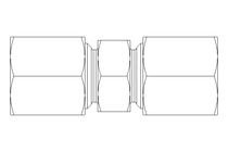 Pipe screw connector LL 6/6 St-Zn