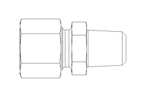 Conector roscado p/ tubos L 10 NPT1/4"