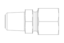 Rohrverschraubung L 10 NPT1/4" A2