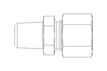 Conector roscado p/ tubos L 10 NPT1/4"