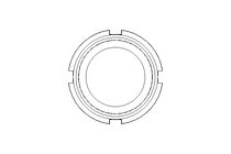 Slotted nut F DN40 1.4301 DIN11851