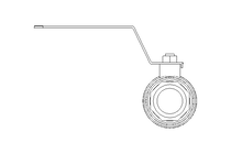 Ball valve 1" PN63 1.4408