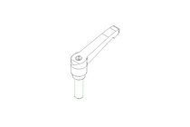 Clamping lever K adjustable S2 M10x30