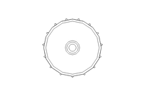 Rolo de suporte D=80x3/2KR EL=1490