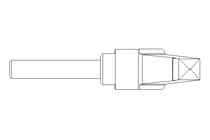 Klemmhebel M8x40 Außengewinde 1.4305