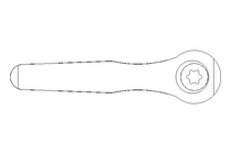 Klemmhebel M12x45 Gr.4 verstellbar