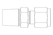 Raccordo a vite per tubo 6 G3/8" Niro