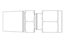 Raccordo a vite per tubo 6 G3/8" Niro