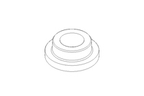 Plain bearing bush MFM 10x16x22x8x3