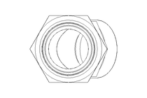 Threaded elbow connector L 42 St ISO8434